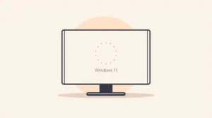 Windows 11 computer stuck on a loading screen during startup