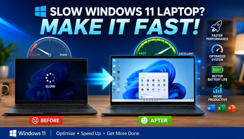 How to speed up Windows 11 on a low-end laptop beginner guide