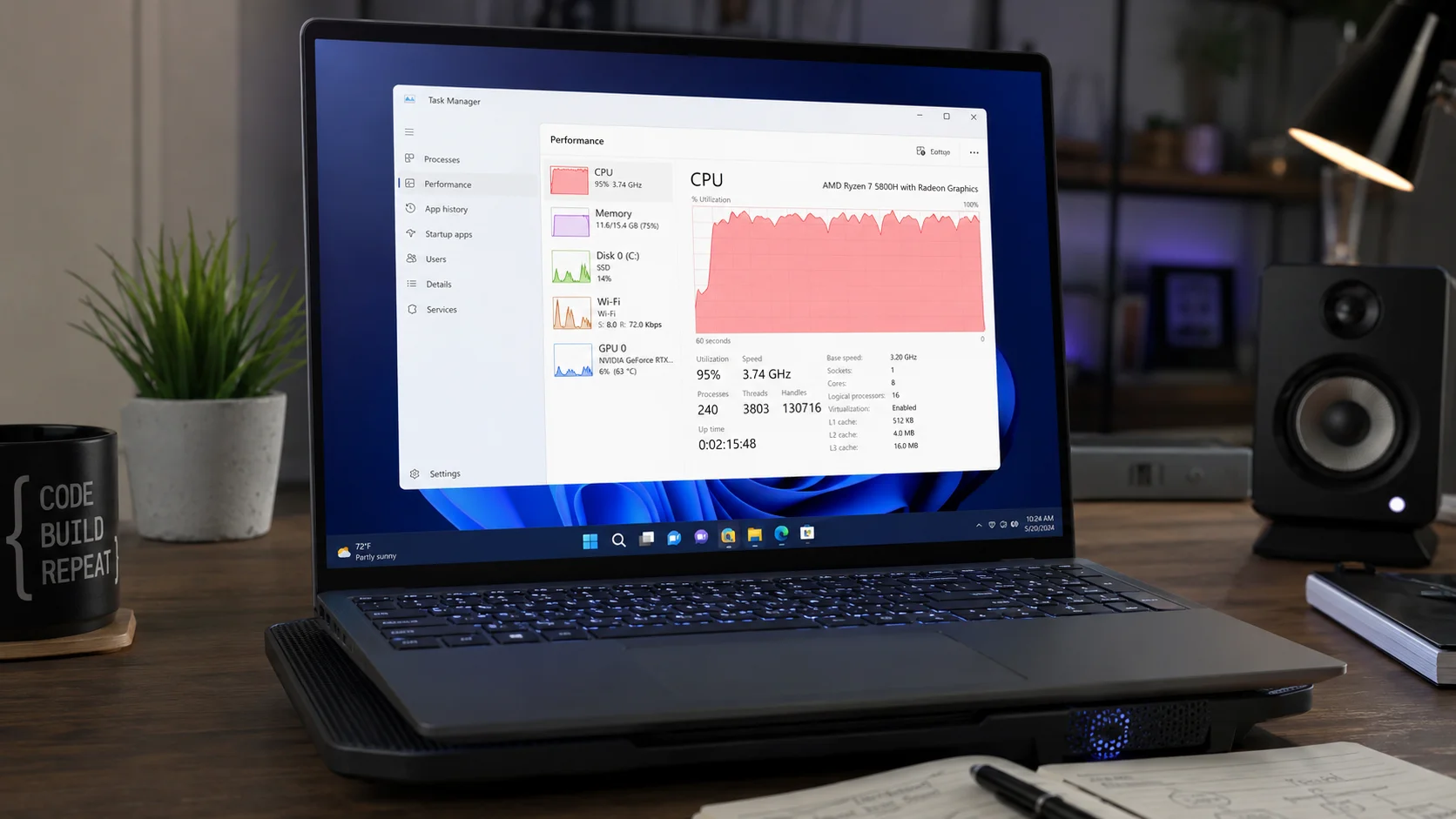 How to fix high CPU usage in Windows 11 by identifying system problems.