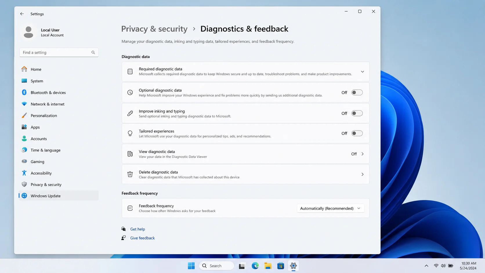 How to Disable Windows 11 Telemetry and Background Tracking in privacy settings.