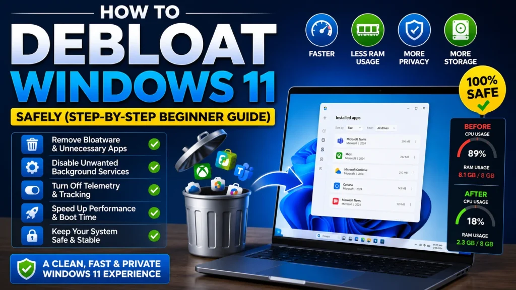 Debloat Windows 11 Safely