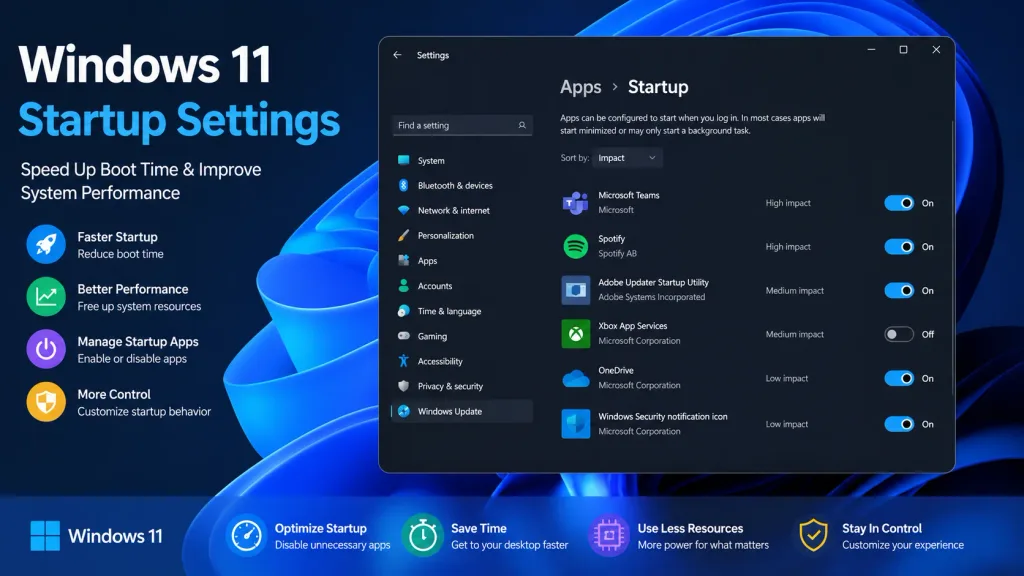 Windows 11 startup settings tutorial